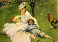 Camille Monet And Her Son Jean In The Garden At Argenteuil 1874 A4 Photo Print