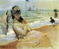 Camille On The Beach At Trouville Monet A4 Photo Print