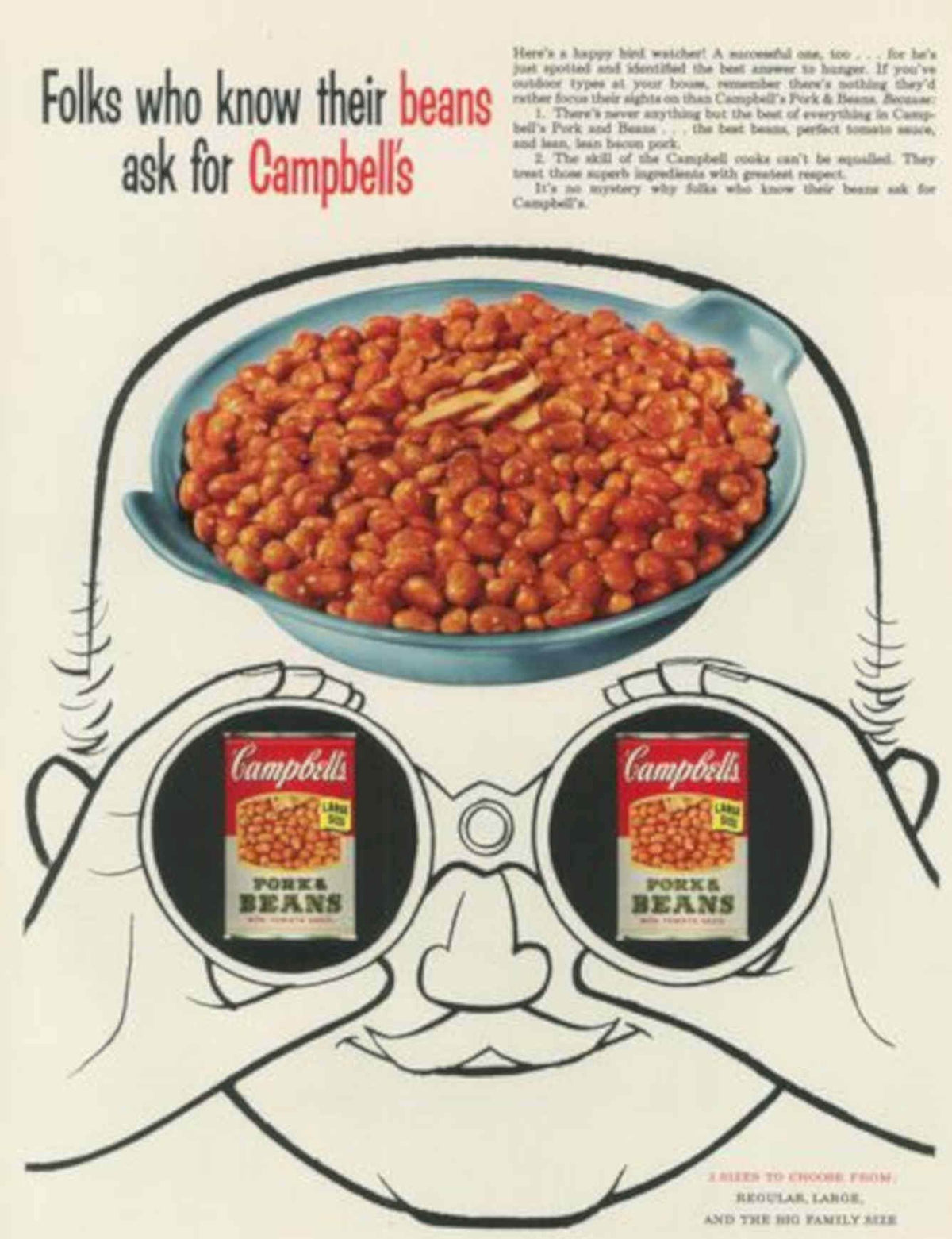 Campbell S Beans Vintage Retro Advert Poster A4 Photo Print