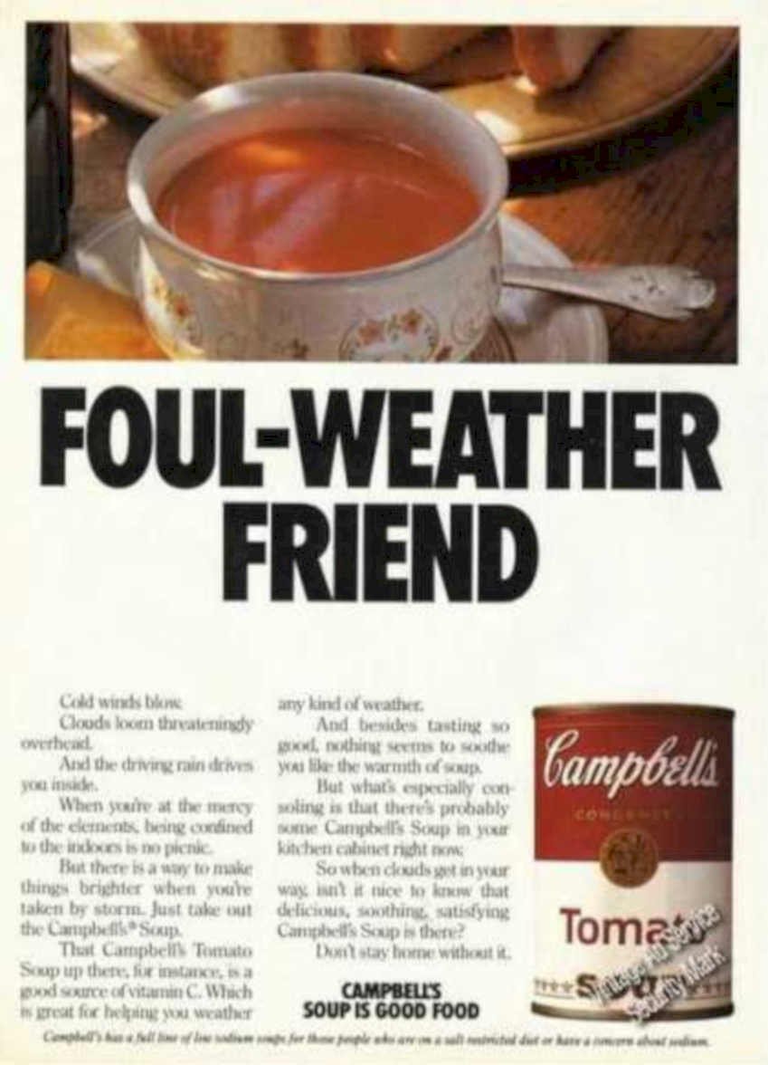 Campbell Soup Ad Vintage Retro Advert Ads A4 Photo Print