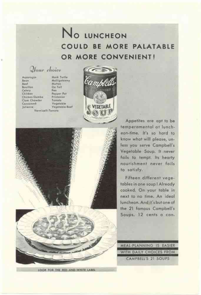 Campbells Soup 1465 Vintage Advert A4 Photo Print