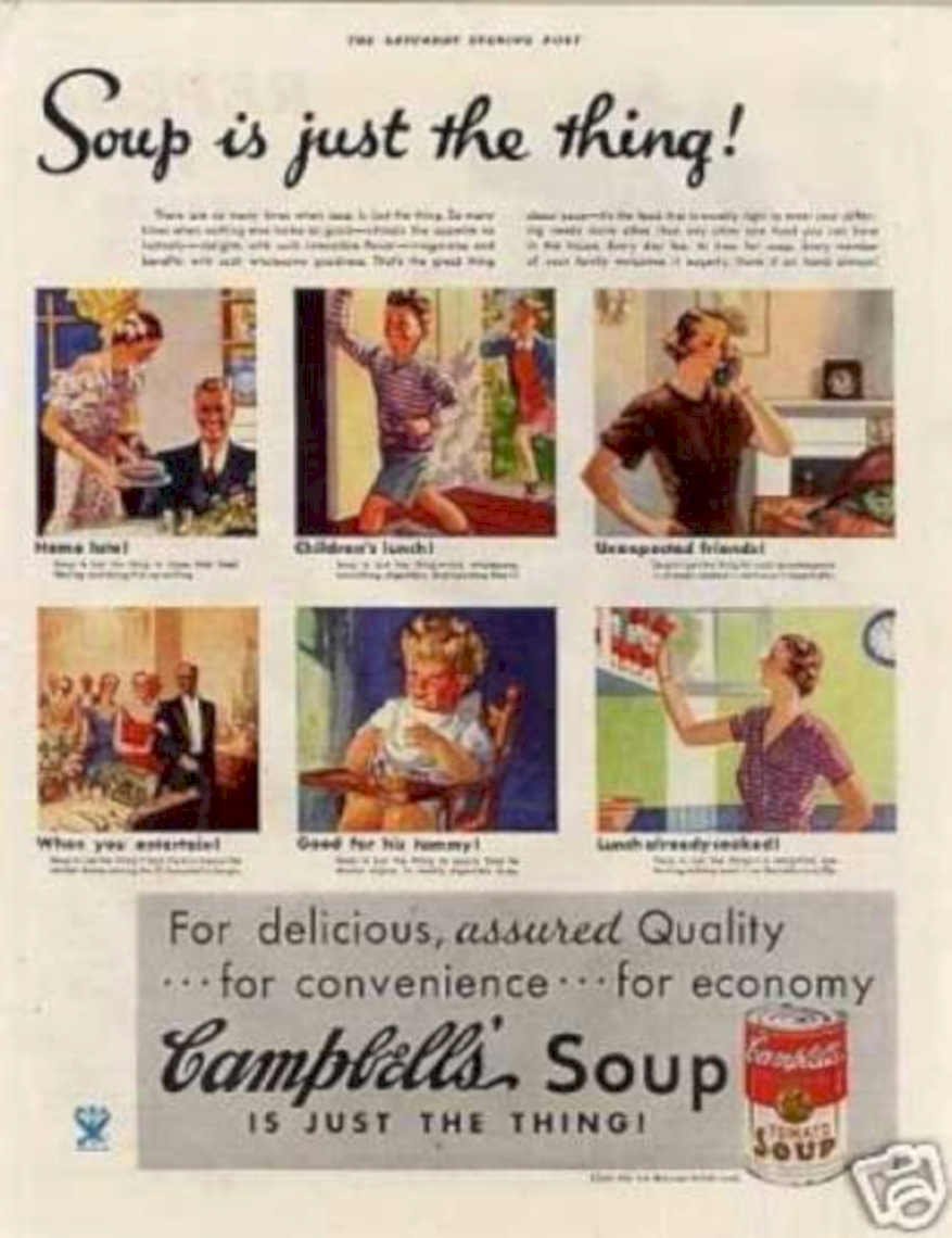 Campbells Soup Ads 3 Vintage Retro Advert Ads A4 Photo Print