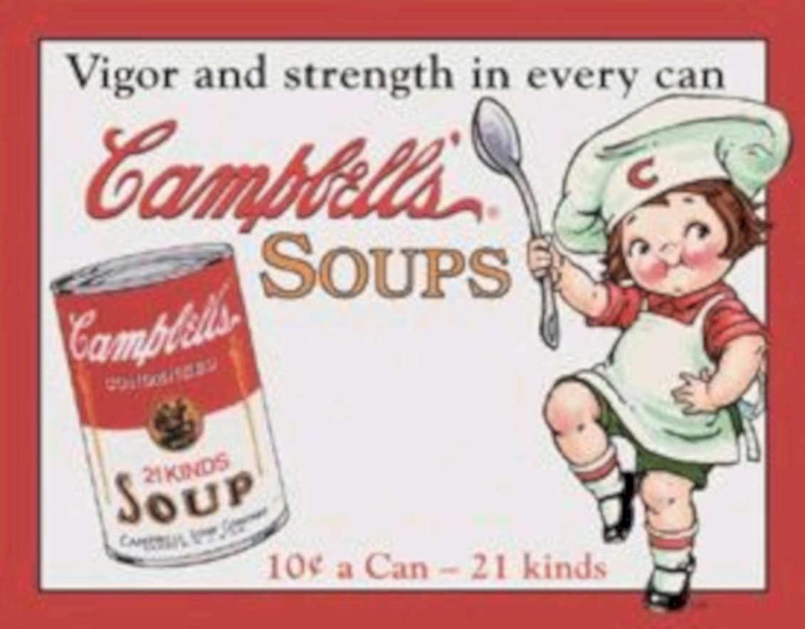 Campbells Soup Can Vintage Retro Advert Ads A4 Photo Print