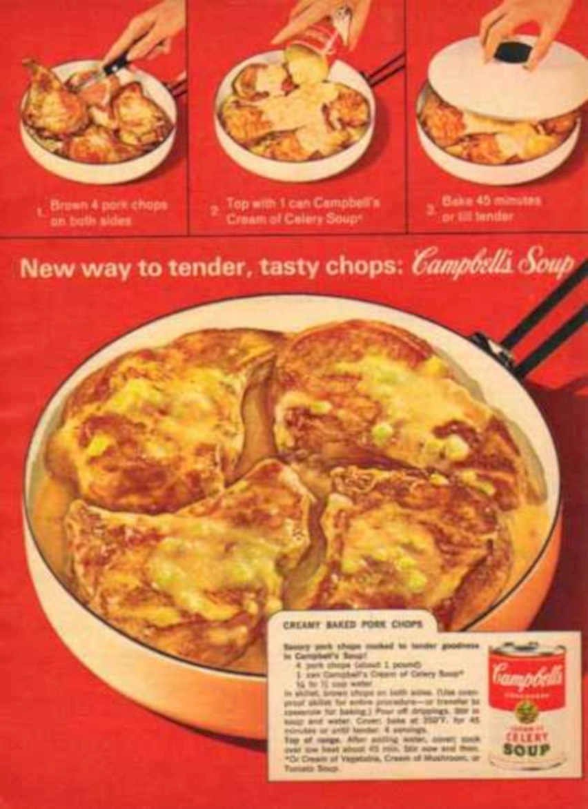 Campbells Soup Chops Vintage Retro Advert Ads A4 Photo Print