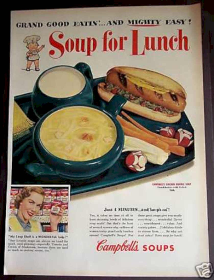 Campbells Soup Lunch Vintage Retro Advert Ads A4 Photo Print