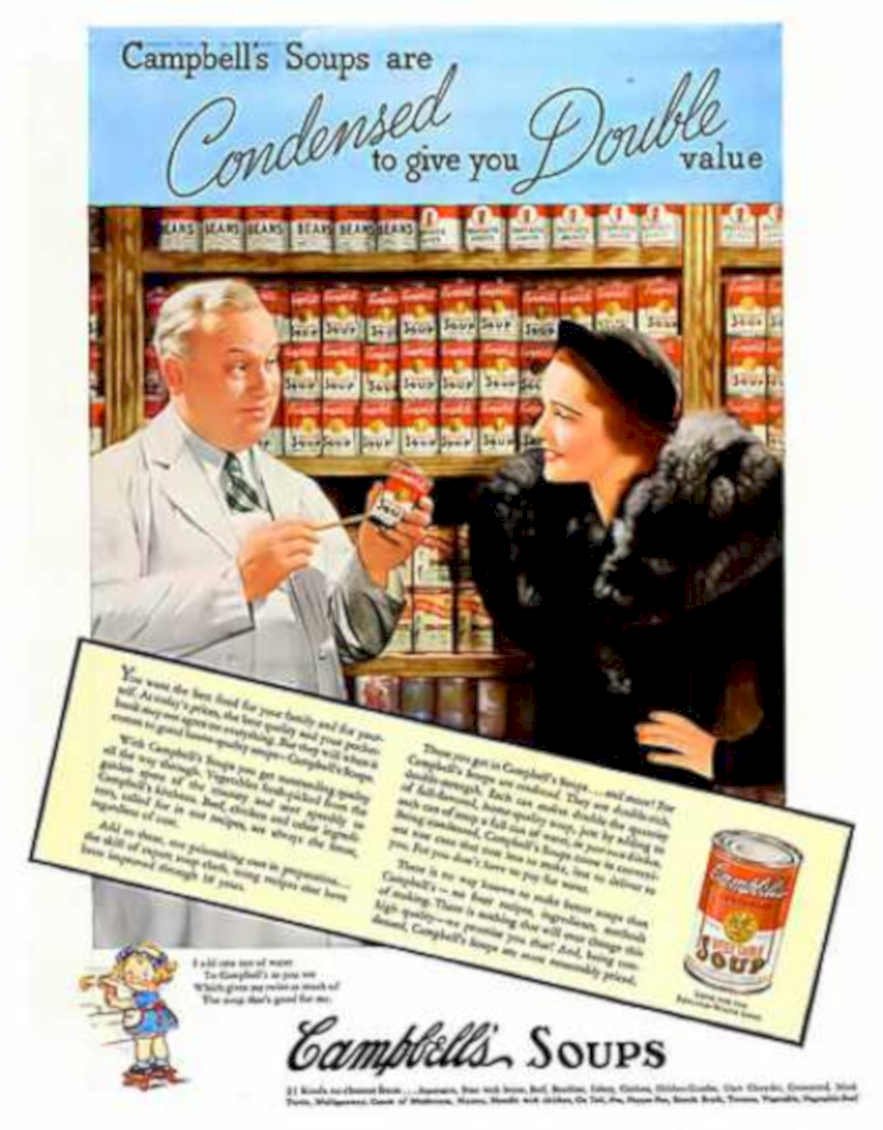 Campbells Soups Beans Vintage Retro Advert Ads A4 Photo Print