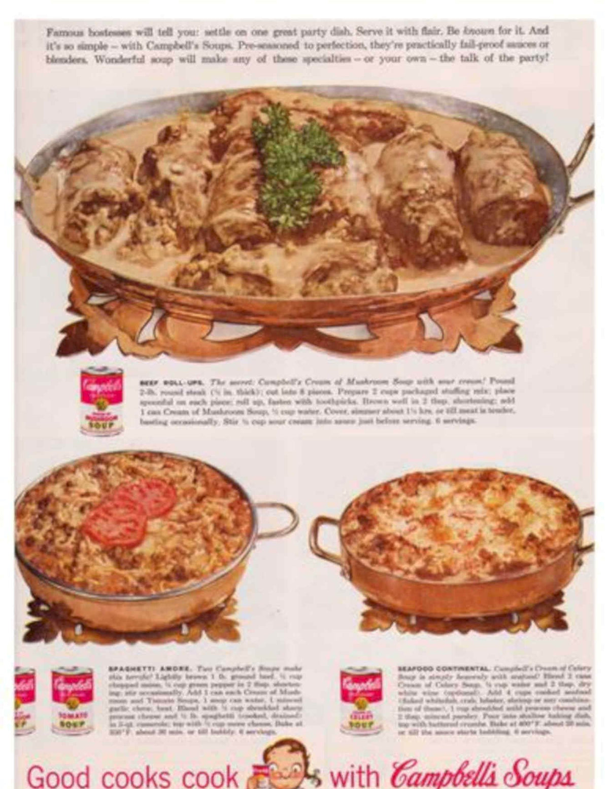 Campbells Soups Dinner Vintage Retro Advert Poster A4 Photo Print