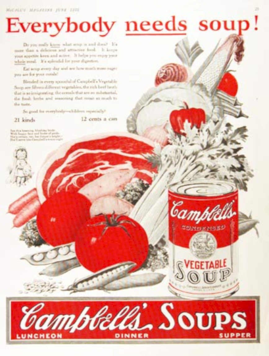 Campbells Soups Vegetables 2 Vintage Retro Advert Ads A4 Photo Print