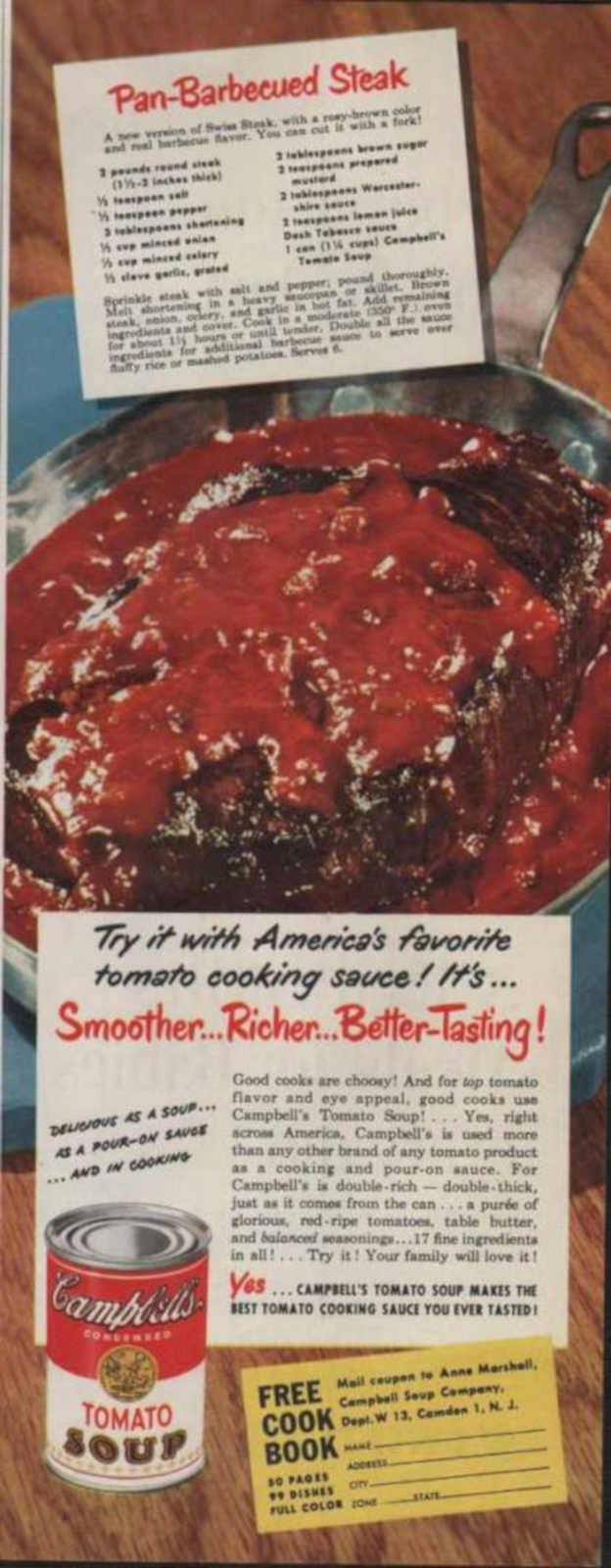 Campbells Steak Soup Vintage Retro Advert Ads A4 Photo Print