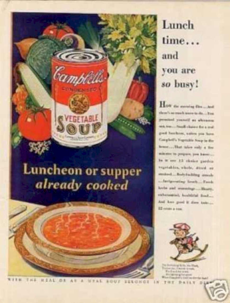 Campbells Vegetable Soup 7 Vintage Retro Advert Ads A4 Photo Print