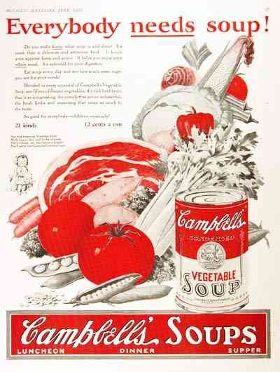 Campells Soup 1085 advert A4 Photo Print