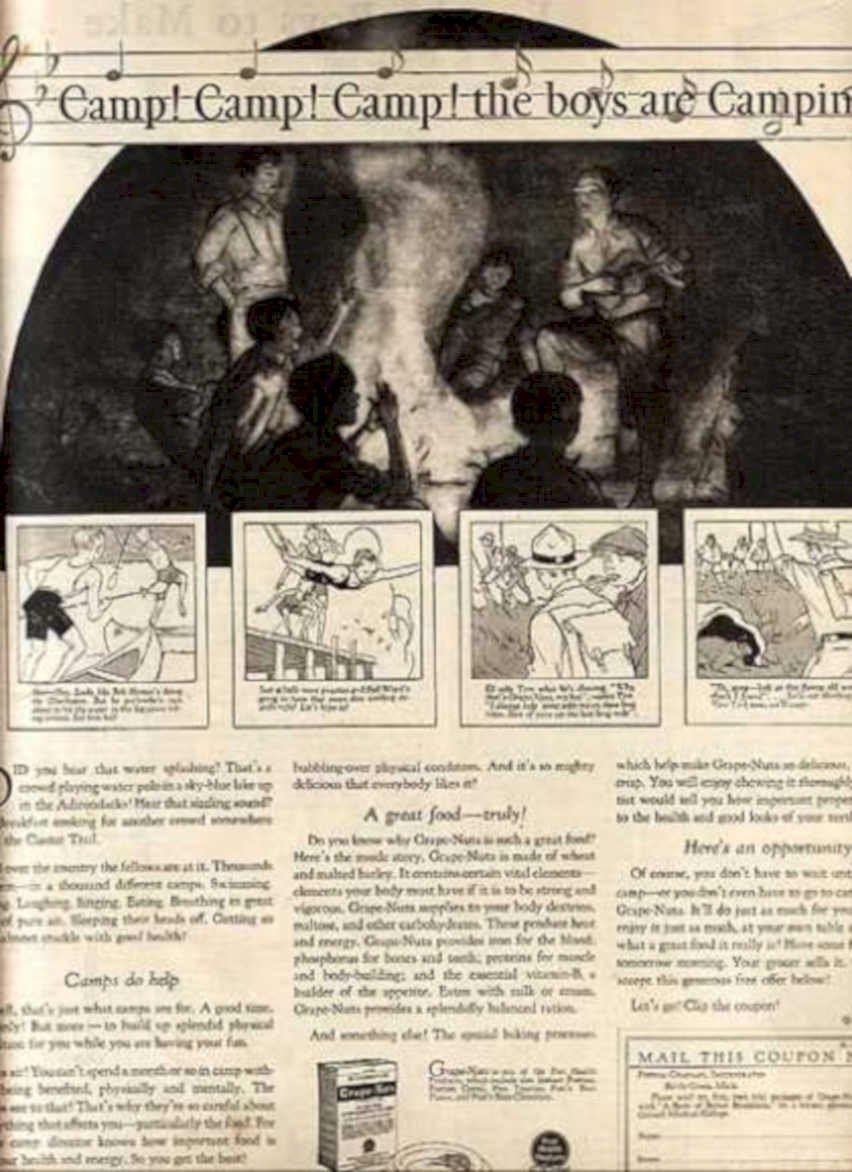 Campfire Boys Nuts Vintage Retro Advert Ads A4 Photo Print