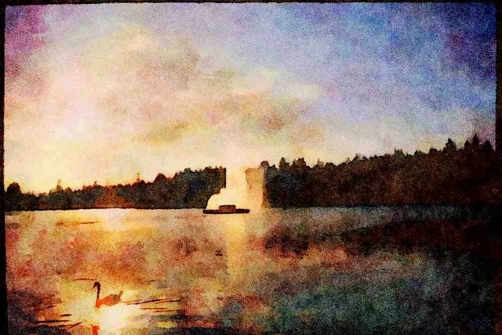 Canada 230006 Burrard Inlet, Vancouver, British Columbia A4 Limited Edition Watercolour Print