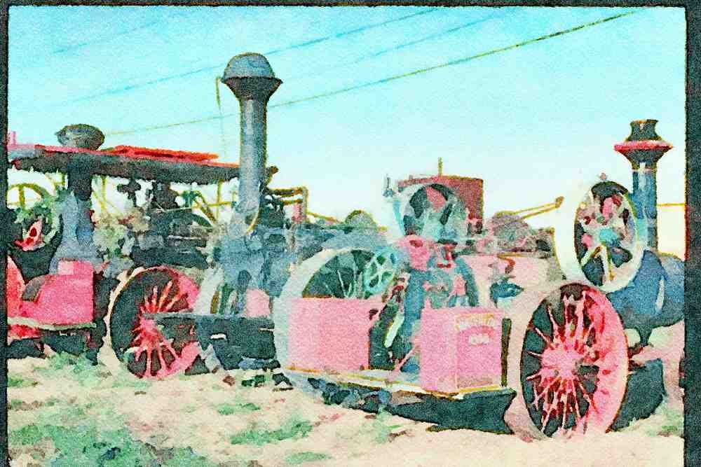 Canada 230019 Industrial Steam Power Museum, Wetaskiwin, Alberta A4 Limited Edition Watercolour Print