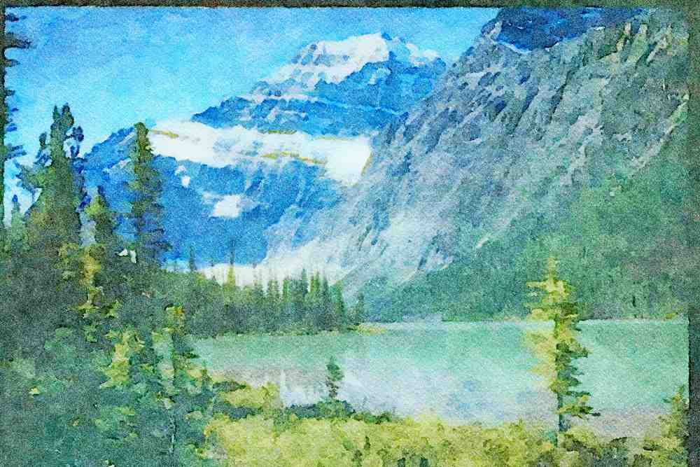 Canada 230027 Lake Louise, Alberta A4 Limited Edition Watercolour Print