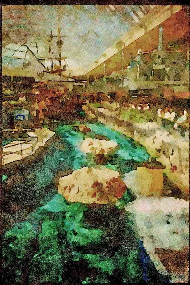 Canada 230032 Submarines, West Edmonton Mall, Alberta A4 Limited Edition Watercolour Print