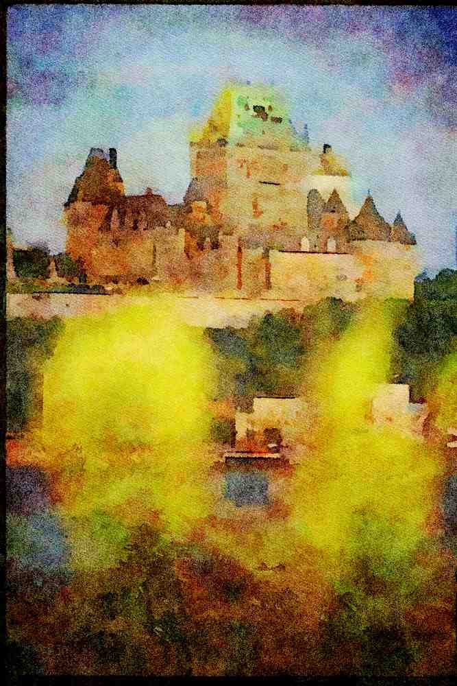 Canada 230053 Chateau Frontenac, Quebec City, Quebec A4 Limited Edition Watercolour Print