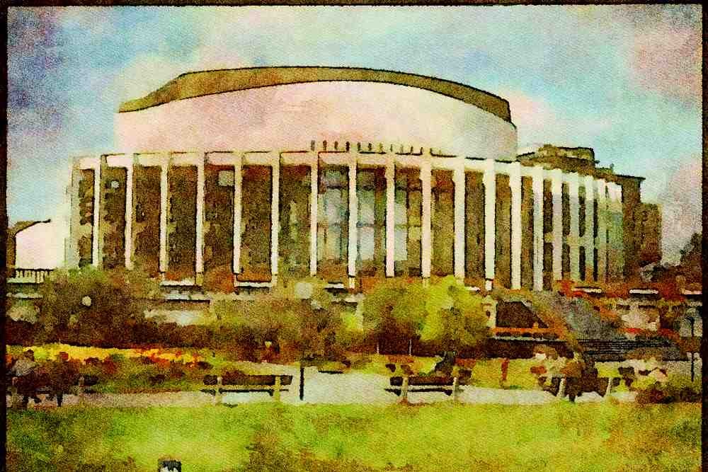 Canada 230066 Montreal Place Des Arts, Quebec A4 Limited Edition Watercolour Print
