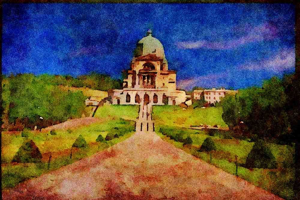 Canada 230070 St. Joseph's Oratory, Quebec A4 Limited Edition Watercolour Print
