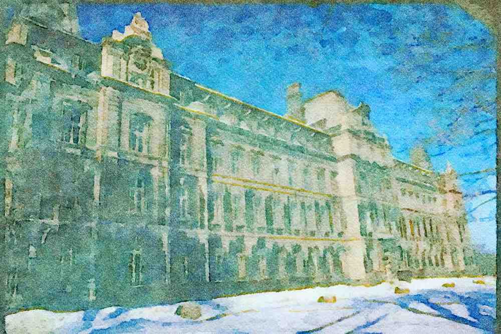 Canada 230074 Quebec National Assembly, Quebec City, Quebec A4 Limited Edition Watercolour Print