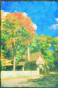 Canada 230079 Gatehouse To Provincial Park, Mount Bruno, Quebec A4 Limited Edition Watercolour Print