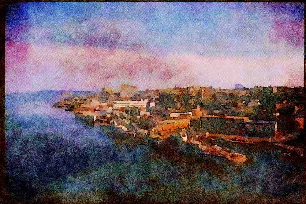 Canada 230089 Halifax Harbor, Canadian Navy Frigates, Nova Scotia A4 Limited Edition Watercolour Print