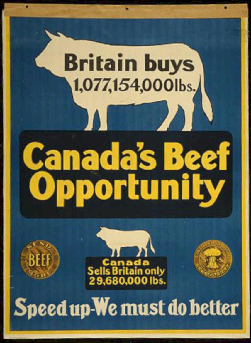 Canada Beef Britain Vintage Retro Advert Poster A4 Photo Print