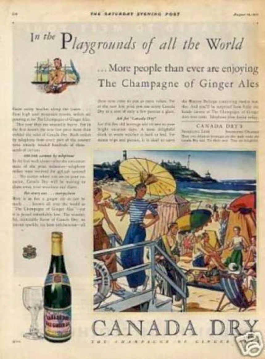 Canada Dry Champagne Vintage Retro Advert Ads A4 Photo Print