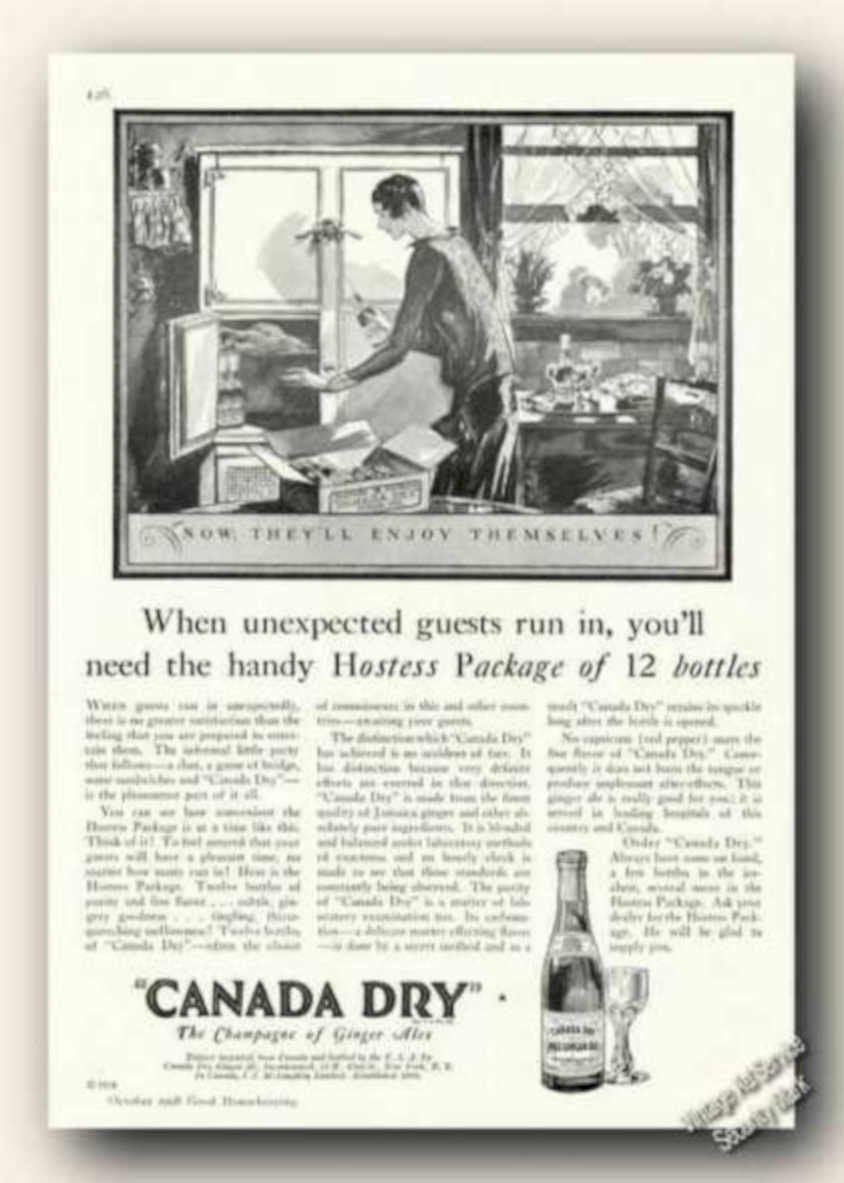Canada Dry Ginger 5 Vintage Retro Advert Ads A4 Photo Print