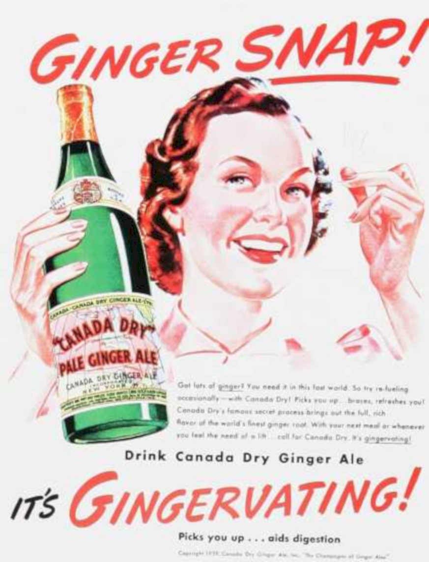 Canada Dry Ginger 6 Vintage Retro Advert Ads A4 Photo Print