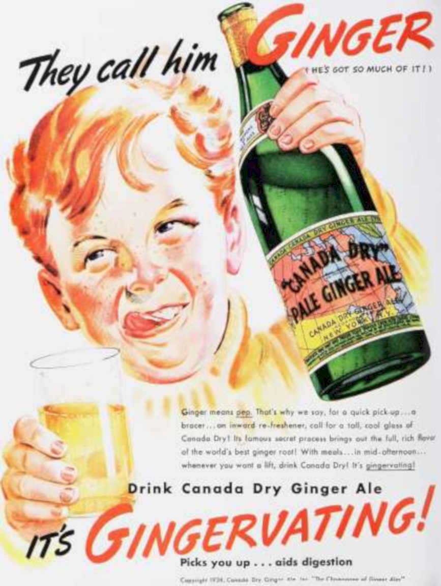 Canada Dry Ginger Vintage Retro Advert Ads A4 Photo Print