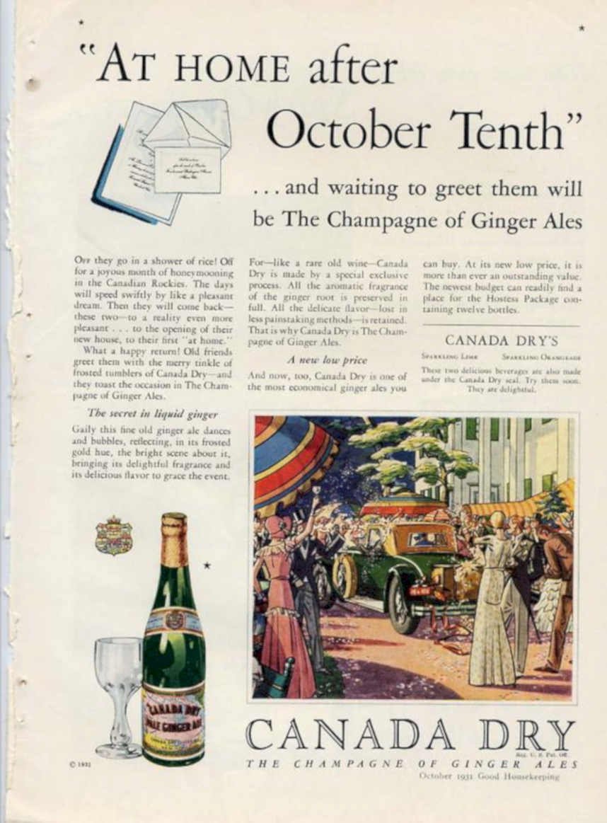 Canada Dry Gingerale 1 Vintage Retro Advert Ads A4 Photo Print