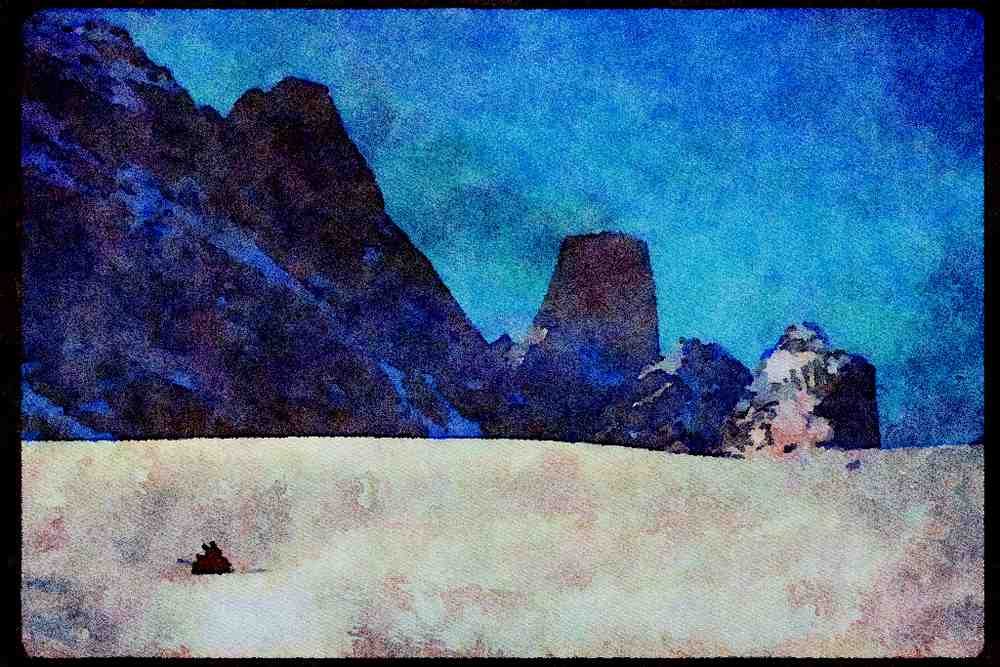 Canada National Park 344080 Turner Glacier, Auyuittuq, Northwest Territories A4 Limited Edition Watercolour Print