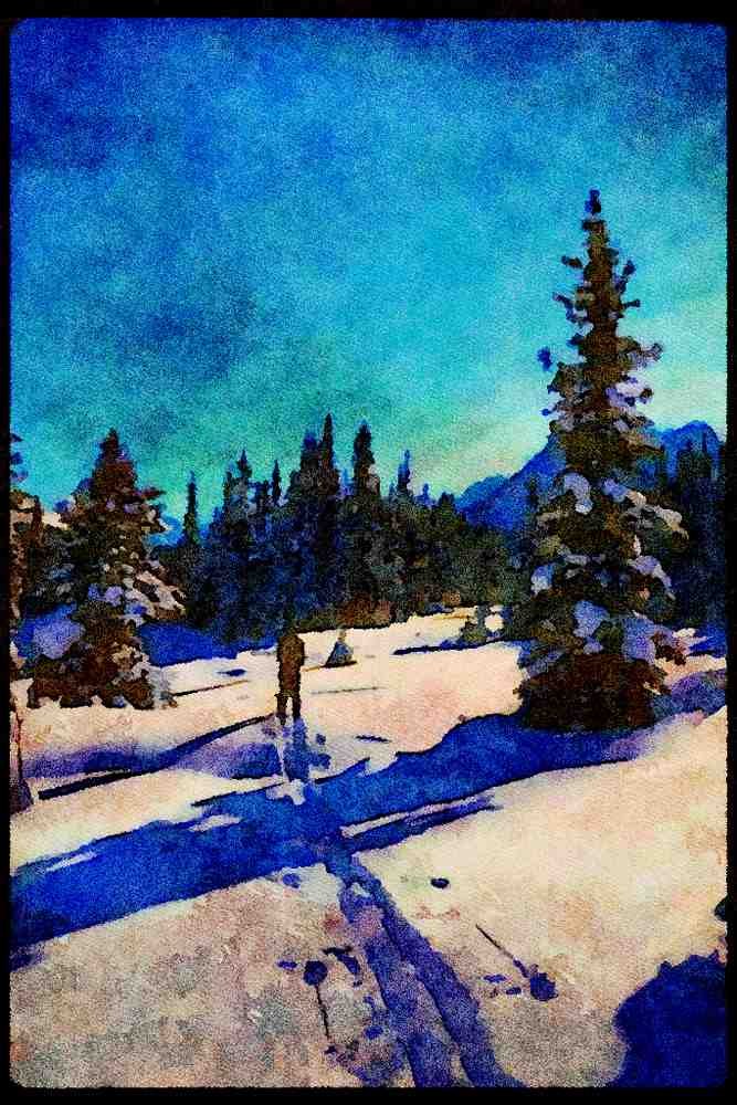 Canada National Park 344086 Pyramid Lake, Banff, Alberta A4 Limited Edition Watercolour Print