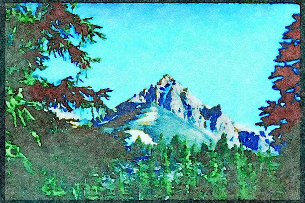 Canada Rockies 276032 Banff National Park, Bow Pass A4 Limited Edition Watercolour Print