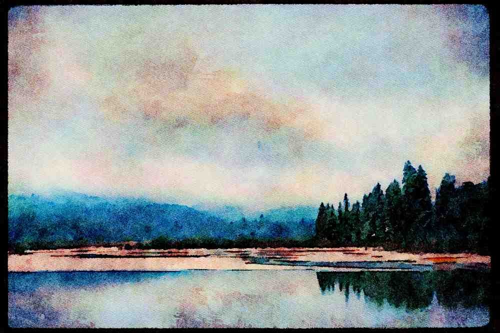 Canada Rockies 276040 Banff National Park, Vermilion Lakes, Spring Show A4 Limited Edition Watercolour Print