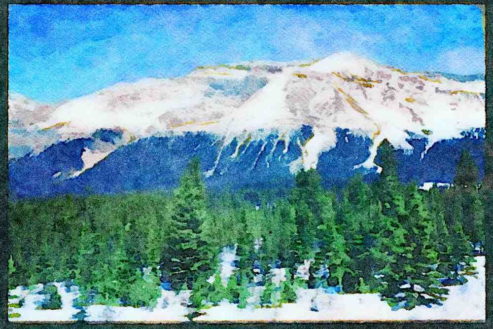Canada Rockies 276049 Banff National Park A4 Limited Edition Watercolour Print