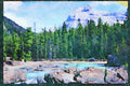Canada Rockies 276082 Yoho National Park, Natural Bridge A4 Limited Edition Watercolour Print