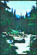 Canada Rockies 276094 Glacier National Park, Illecillewaet River A4 Limited Edition Watercolour Print