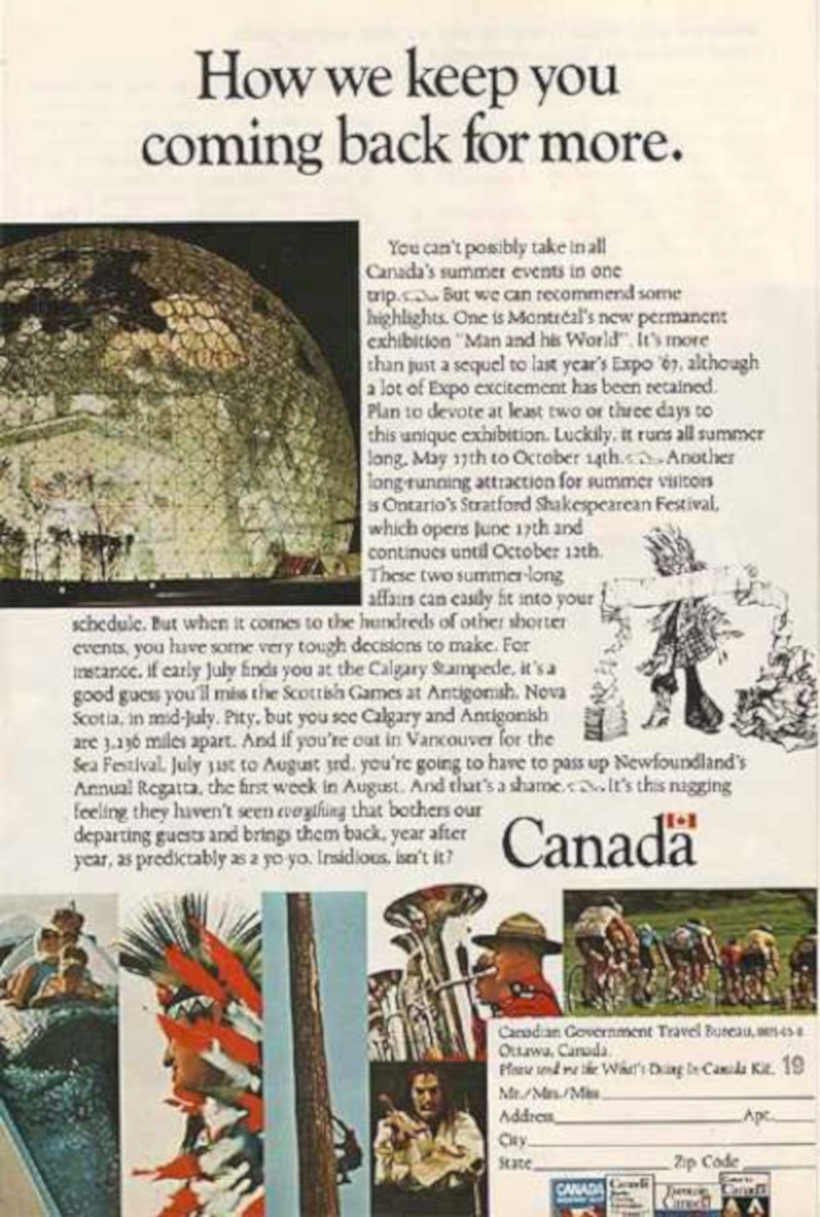 Canada Summer Events Vintage Retro Advert Ads A4 Photo Print
