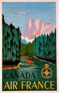 CanadaAirFrance Vintage Advert A4 Photo Print