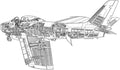 Canadair CL 13 Sabre cutaway A4 Photo Print