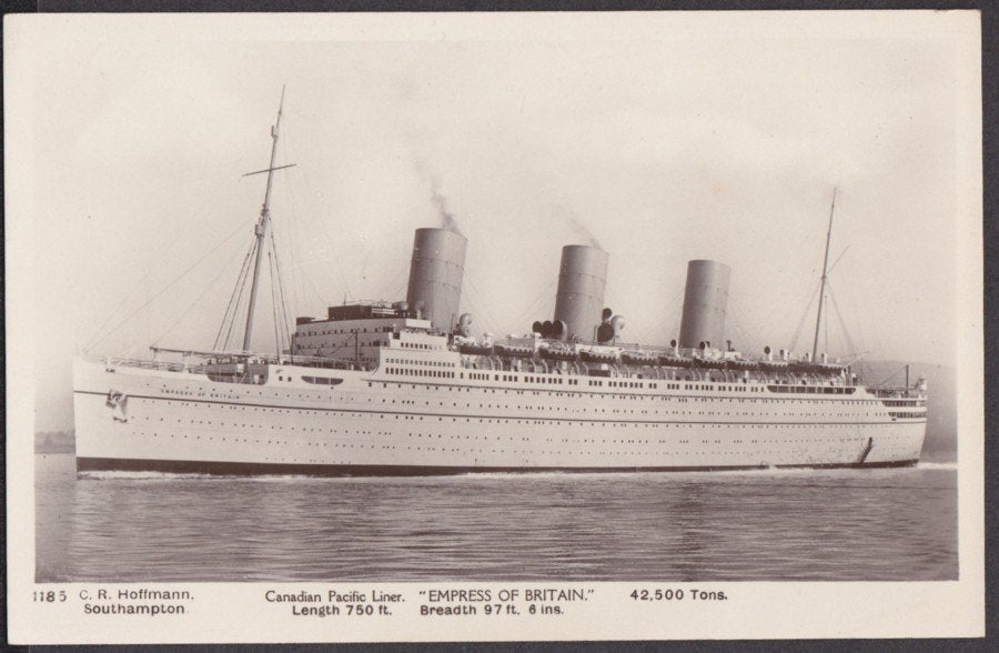 Canadian Pacific Liner Empress Of Britain Vintage A4 Photo Print