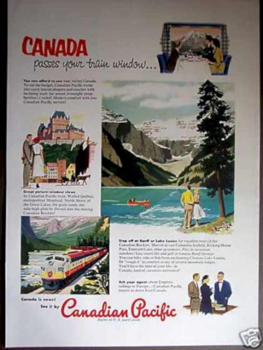 Canadian Pacific Train Vintage Retro Advert Ads A4 Photo Print