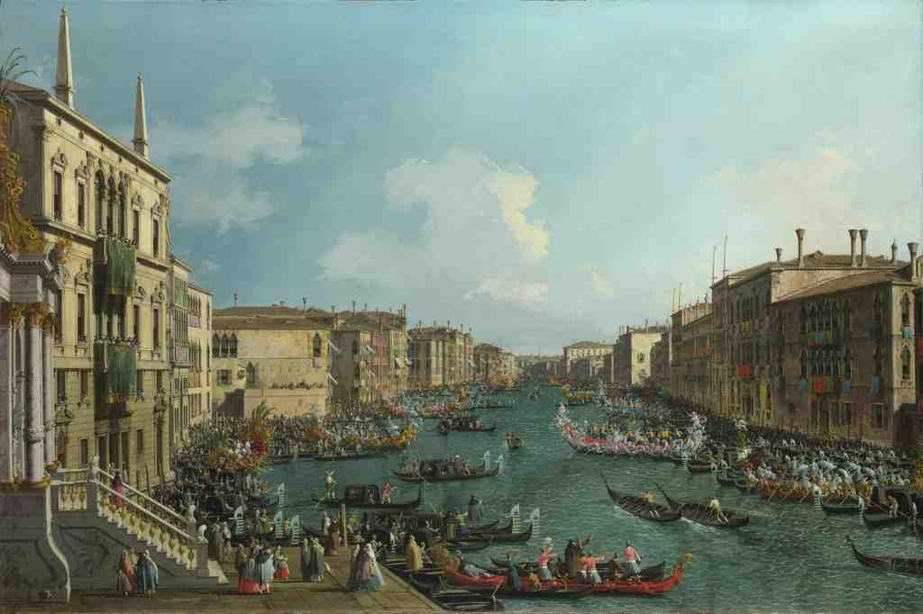 Canaletto A Regatta on the Grand Canal A4 Photo Print