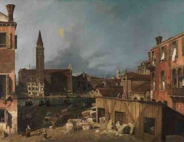 Canaletto The Stonemason'S Yard A4 Photo Print