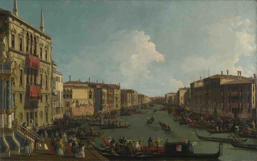 Canaletto Venice A Regatta on the Grand Canal A4 Photo Print