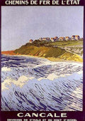 Cancale Coastline Railways Vintage Retro Advert Ads A4 Photo Print