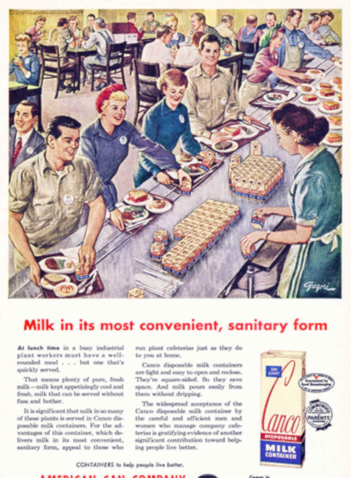 Canco Milk Family Vintage Retro Advert Poster A4 Photo Print