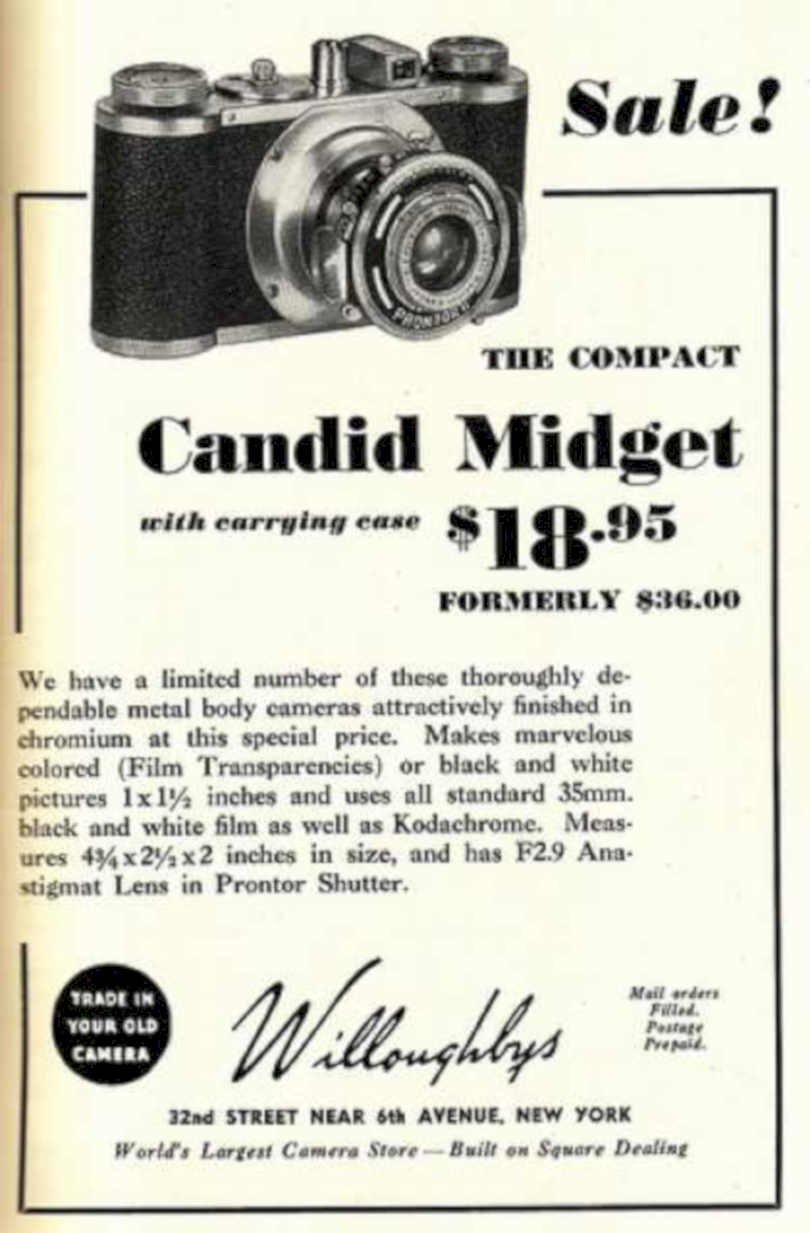 Candid Midget Camera Vintage Retro Advert Ads A4 Photo Print